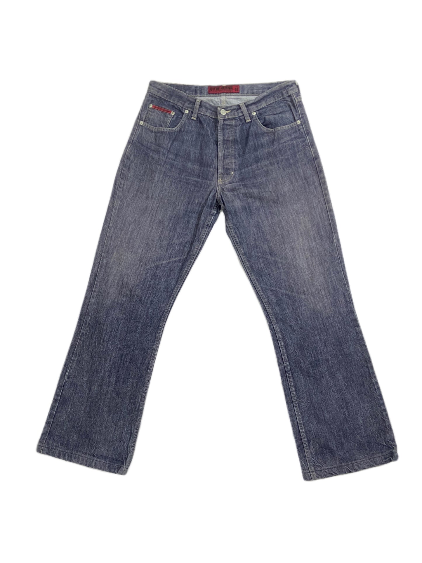 STEF PURPLE DENIM STRAIGHT LEG PANTS