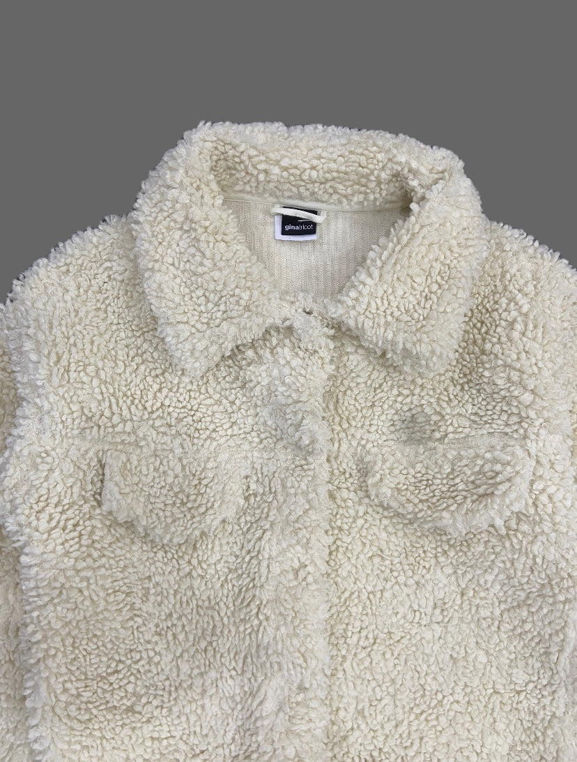 DIVIDED by H&M CREAM TEDDY SHERPA JACKET