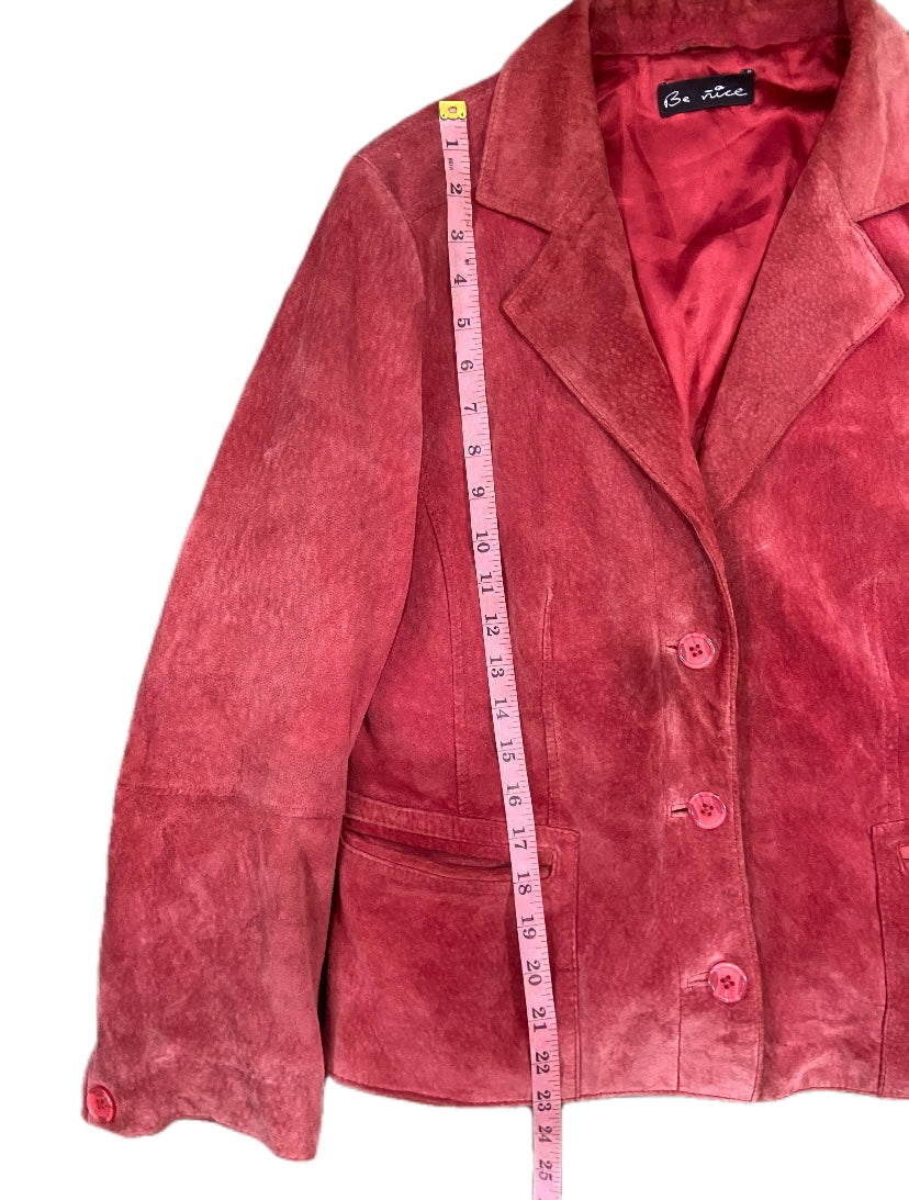 VINTAGE RED SUEDE BLAZER
