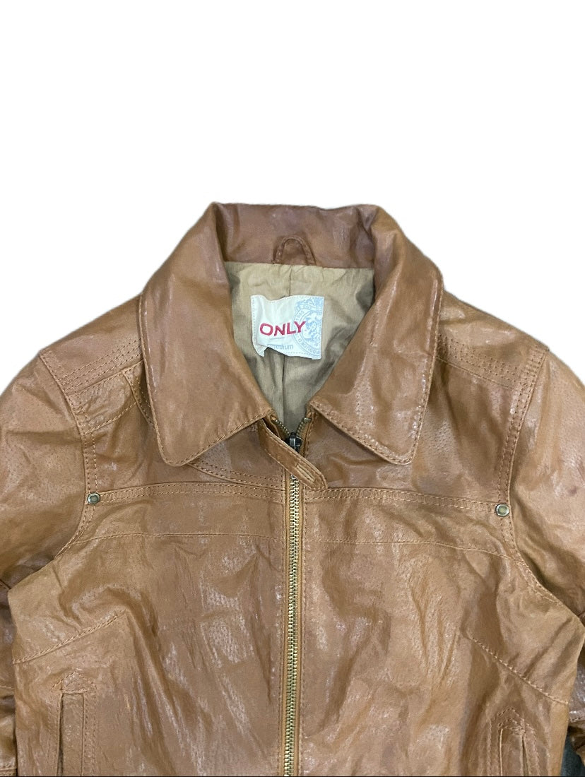 VIBTAGE BROWN LEATHER JACKET