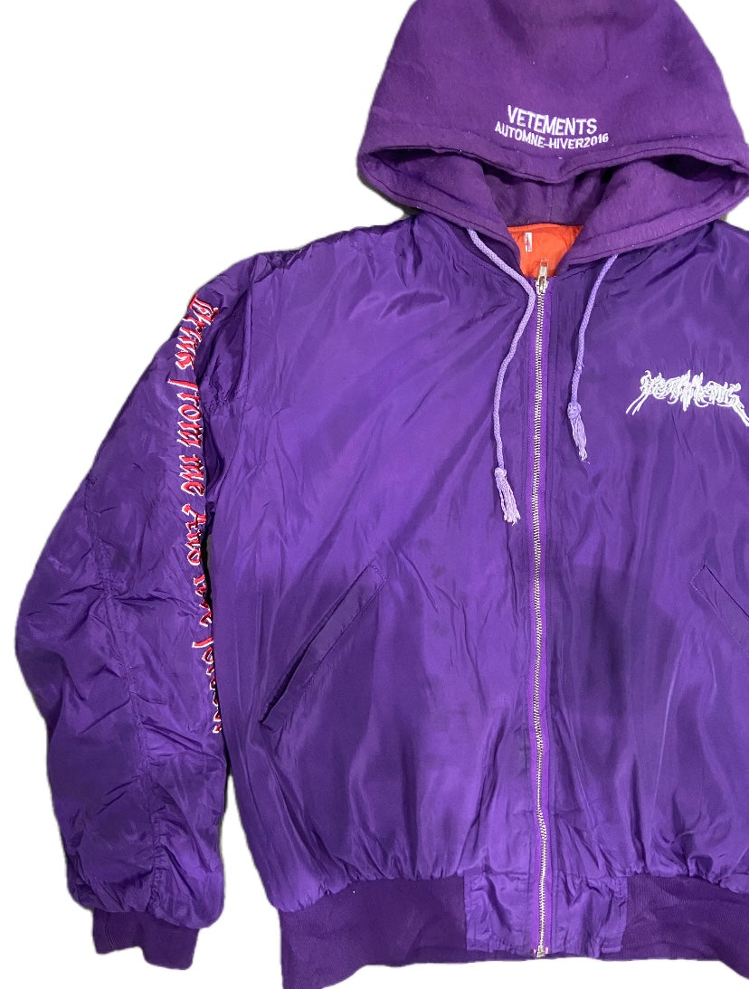 VETEMENTS AW16 TOTAL FUCKING DARKNESS BOMBER JACKET