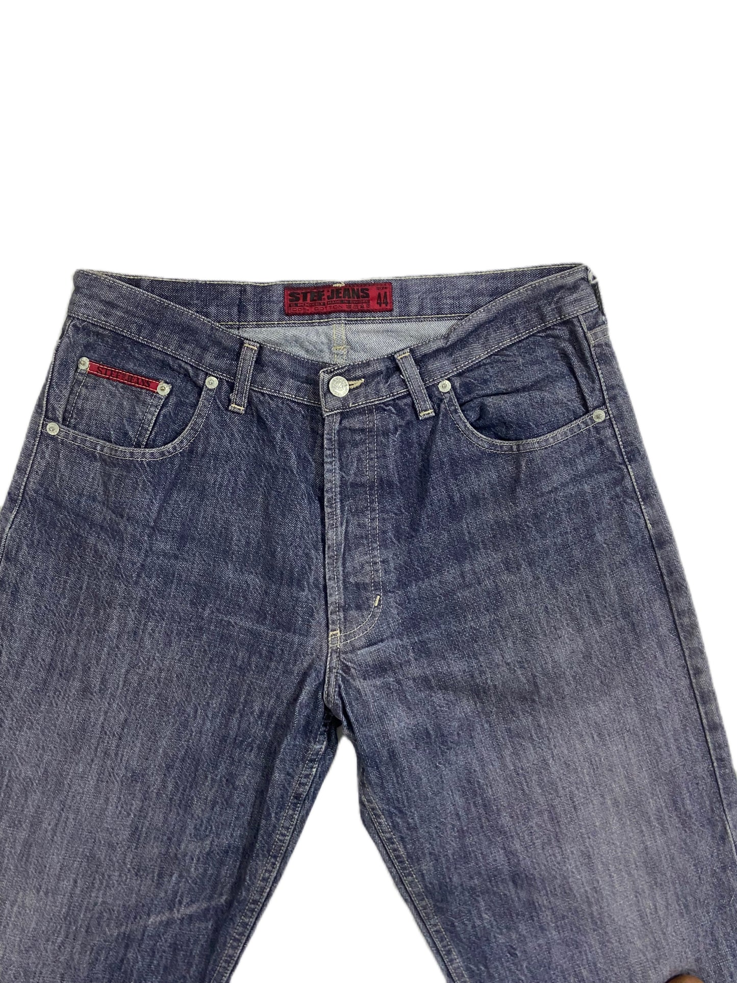 STEF PURPLE DENIM STRAIGHT LEG PANTS