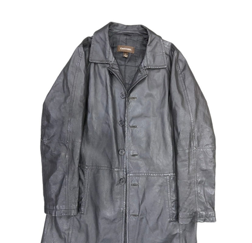 LEATHER TRENCH COAT