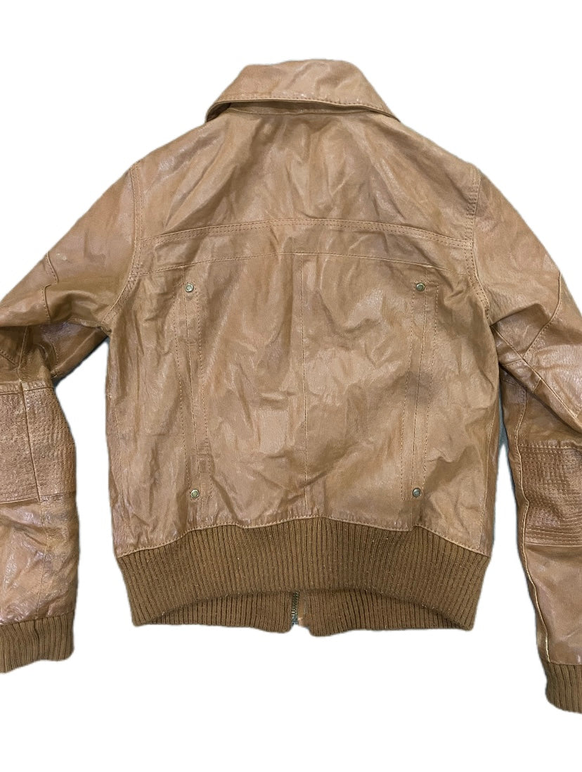 VIBTAGE BROWN LEATHER JACKET