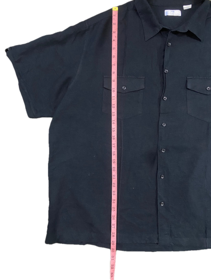 BLACK LINEN SHIRT