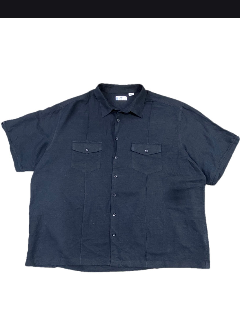 BLACK LINEN SHIRT