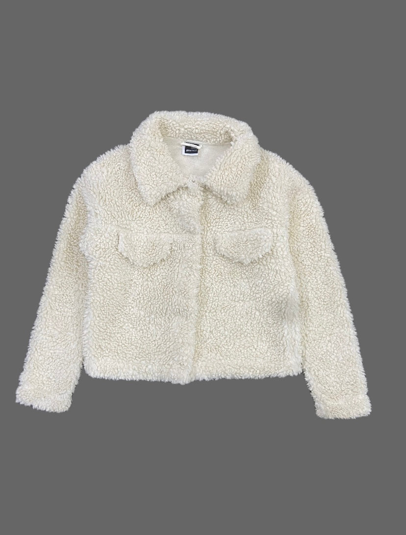 DIVIDED by H&M CREAM TEDDY SHERPA JACKET