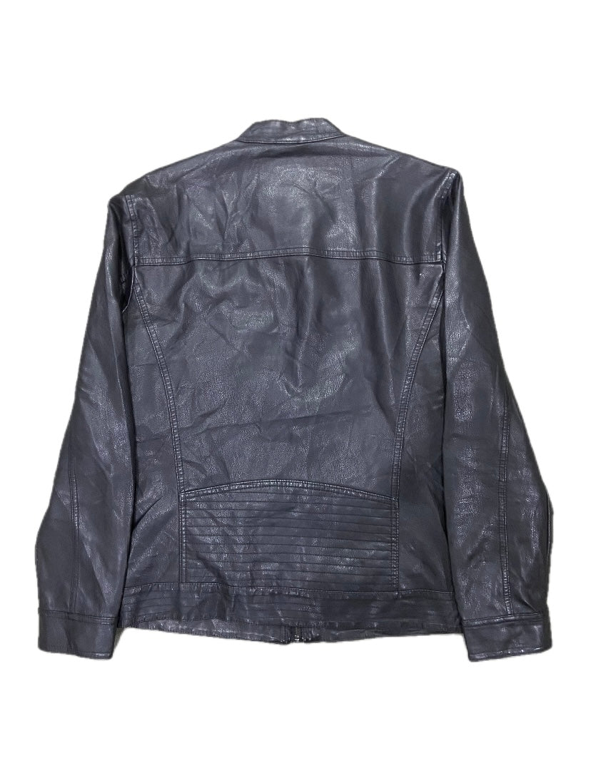ONLY & SONS BLACK LEATHER JACKET