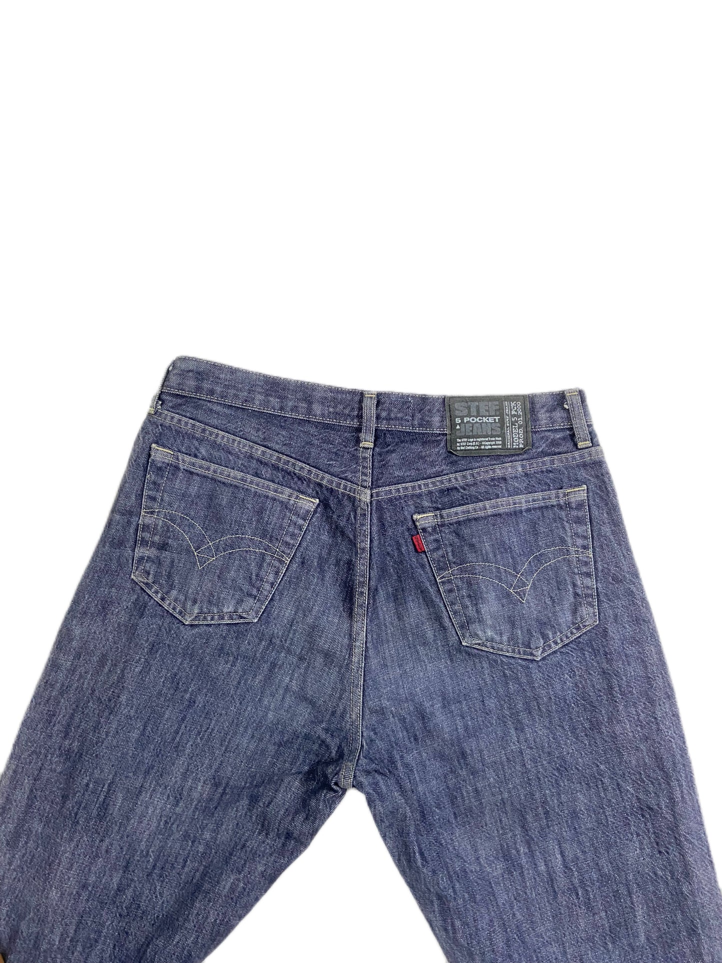 STEF PURPLE DENIM STRAIGHT LEG PANTS