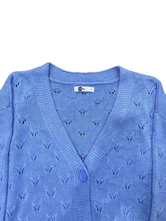 BLUE CROCHET CARDIGAN