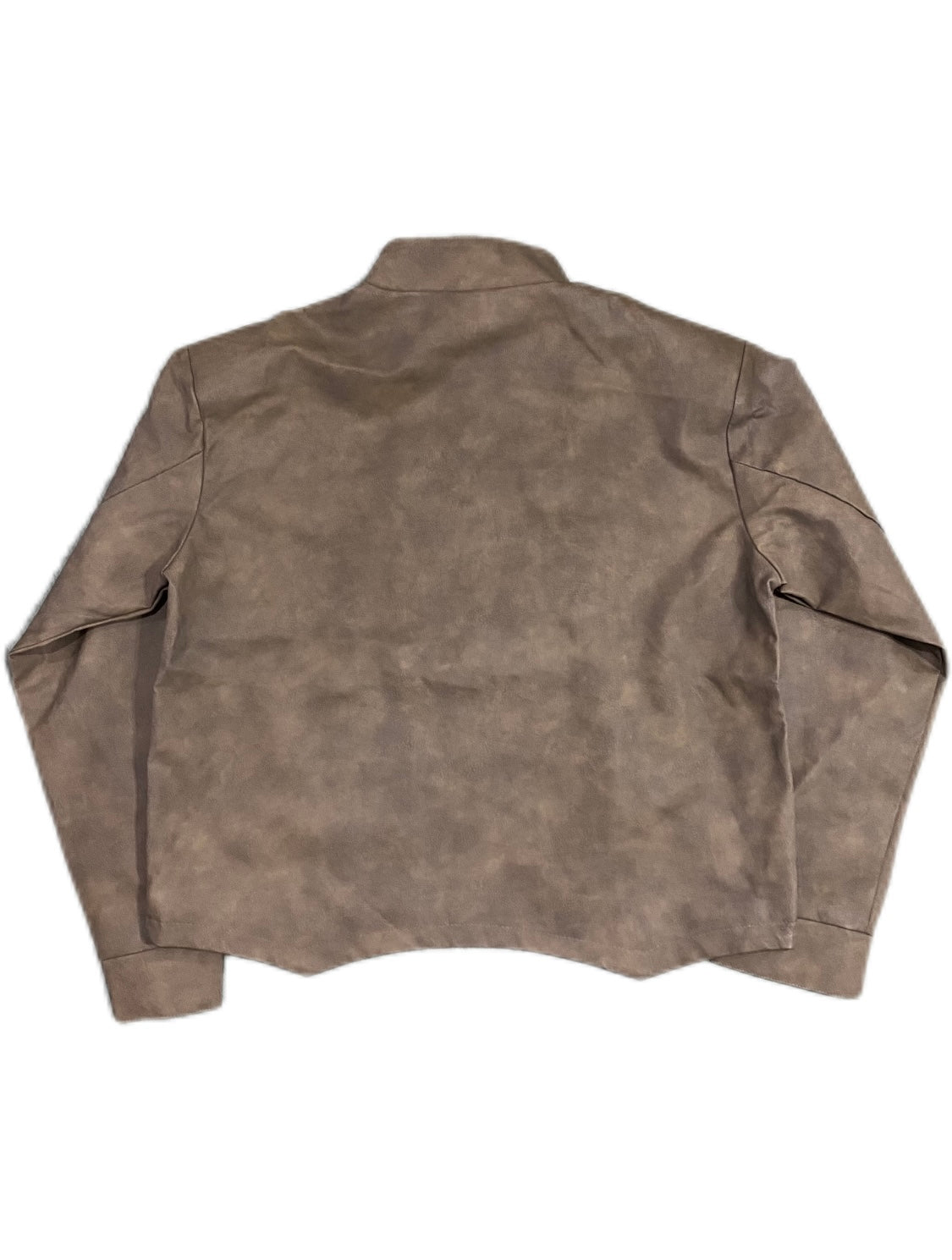 REFACE DIARY VINTAGE LEATHER STAND COLLAR BROWN JACKET