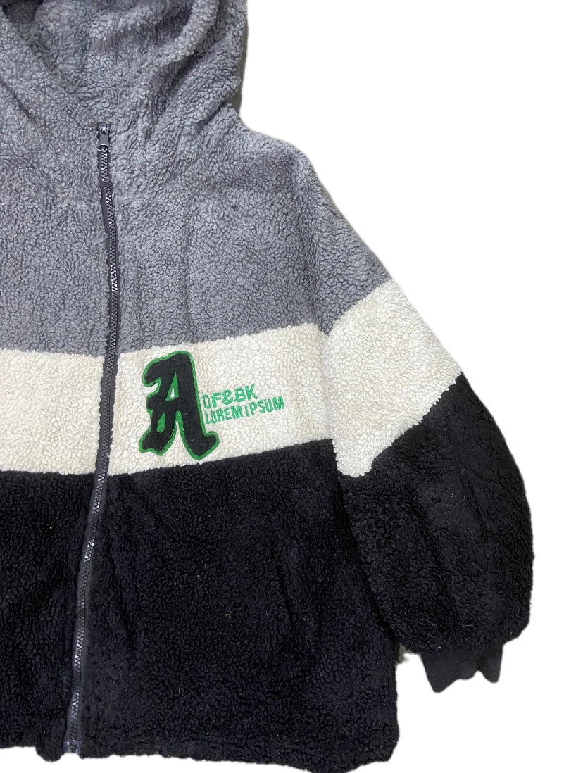 FLEECE GRAY FULL ZIP UP HOODIE