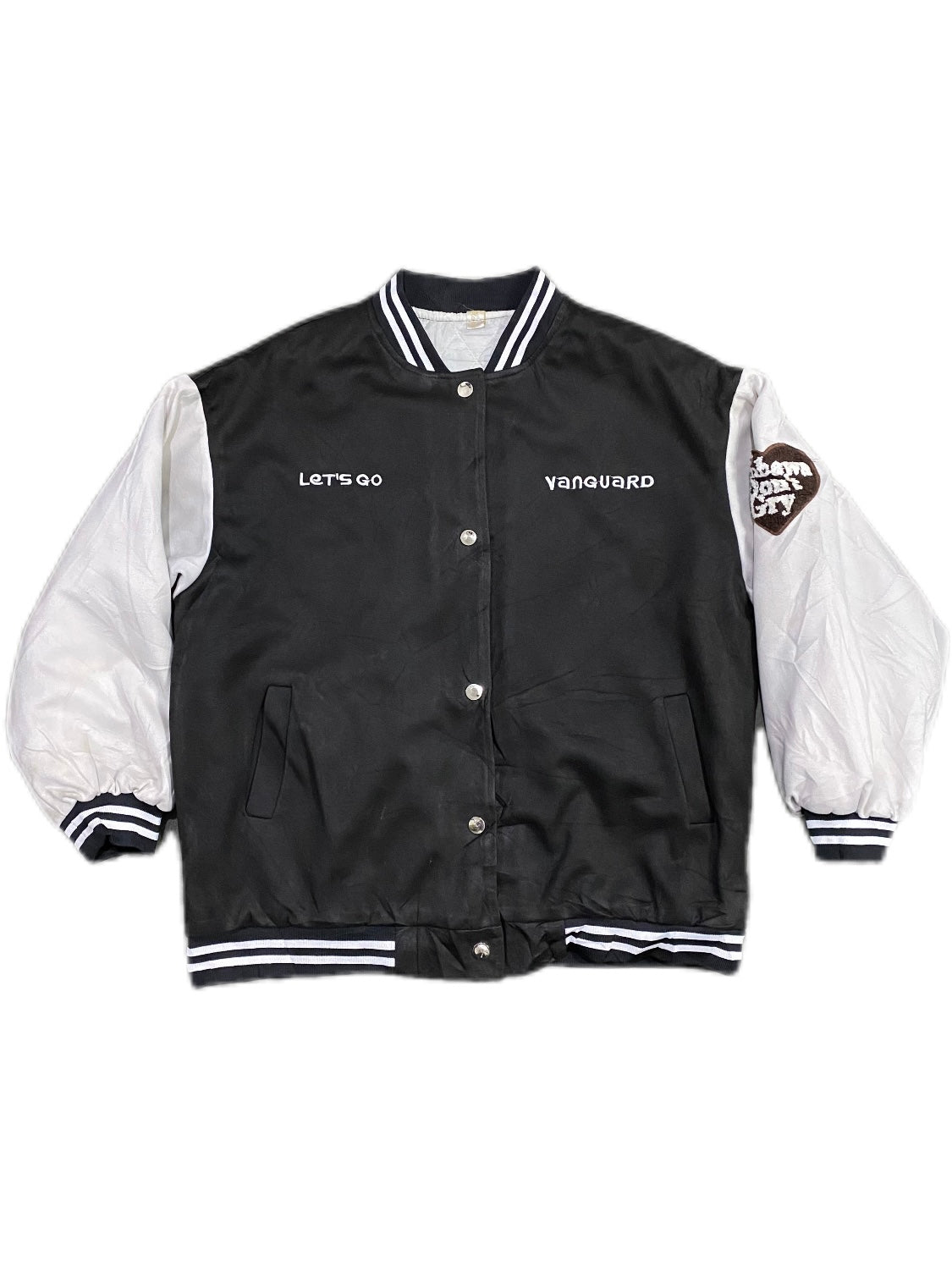 BLACK & WHITE VANGUARD VARSITY JACKET