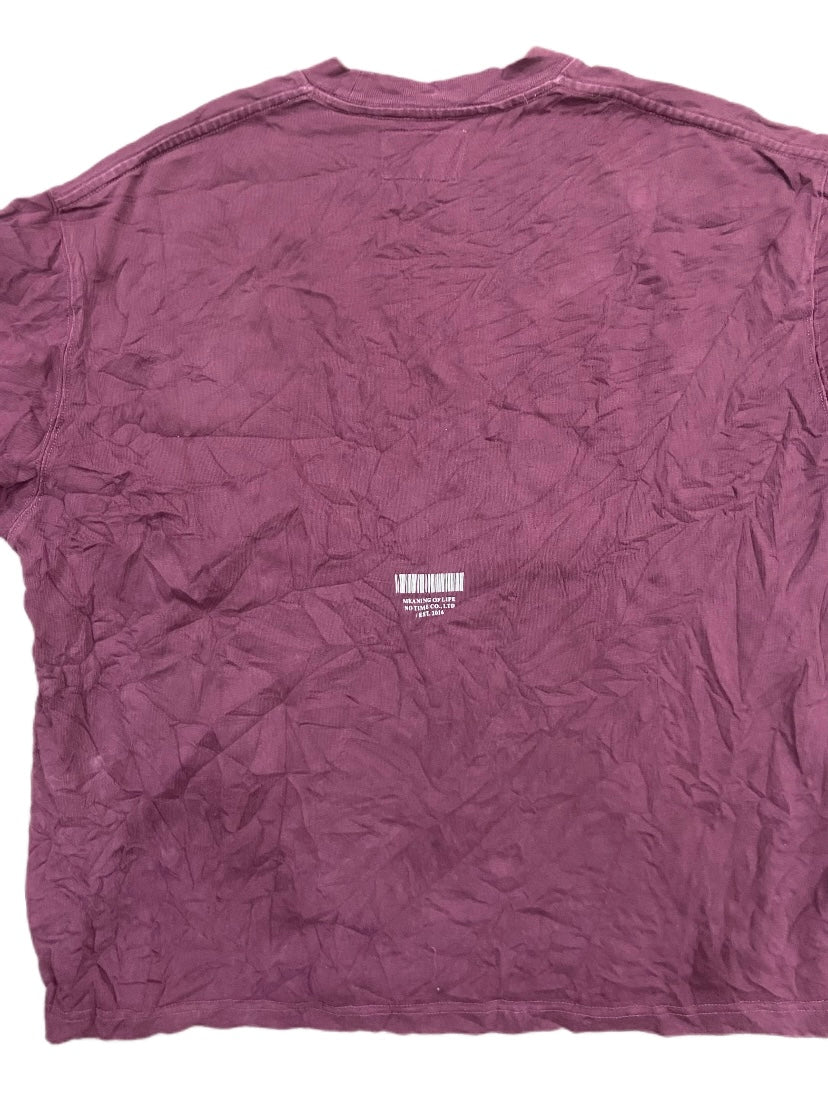 MAROON BUGGY CROPPED TSHIRT