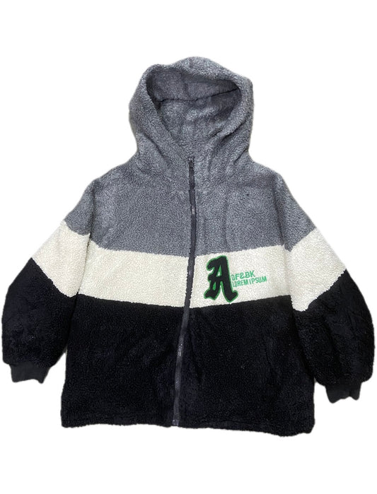FLEECE GRAY FULL ZIP UP HOODIE