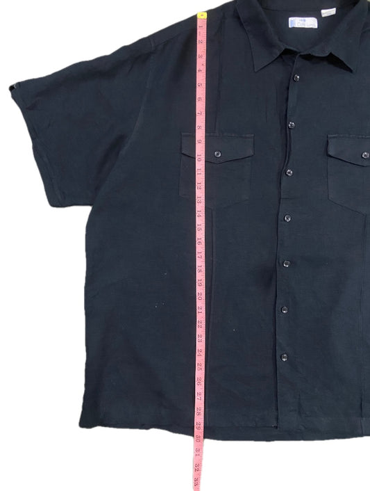 BLACK LINEN SHIRT