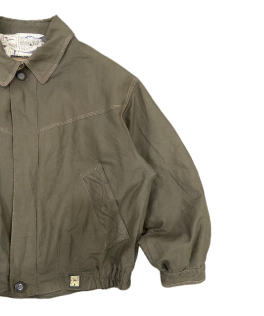 ARMY GREEN TRUCKER JACKET