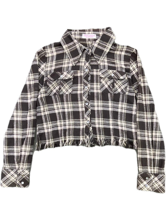 TRALALA CROPPED FLANNEL SHIRT