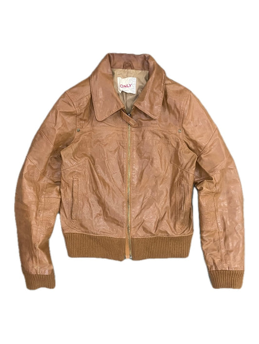 VIBTAGE BROWN LEATHER JACKET
