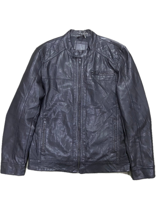 ONLY & SONS BLACK LEATHER JACKET
